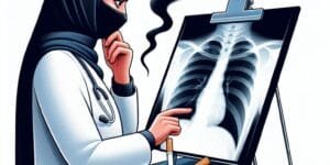 폐암진단하는 의사