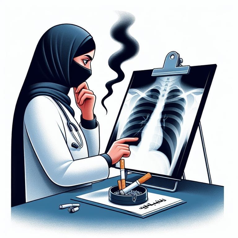 폐암진단하는 의사