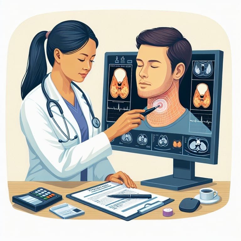 갑상선암 진단하는 의사