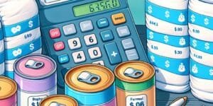 분유와 기저귀 일러스트